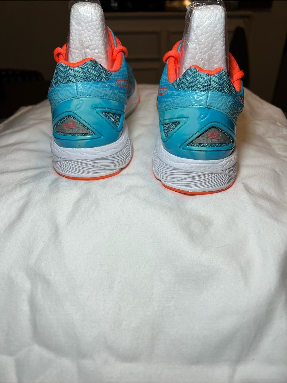 ASICS Blue and Orange Women's Running Sneakers size 8 - Picture 4 of 12